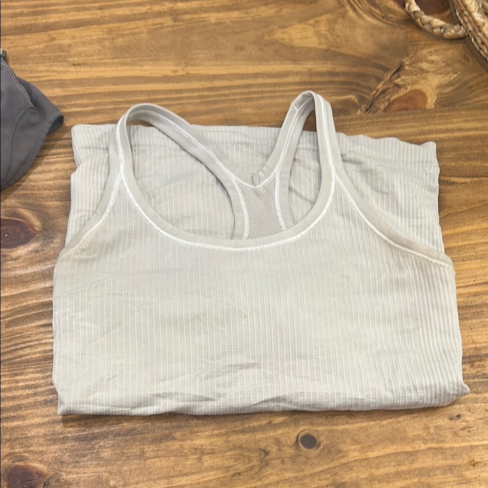 LULULEMON ebb to street grey tank